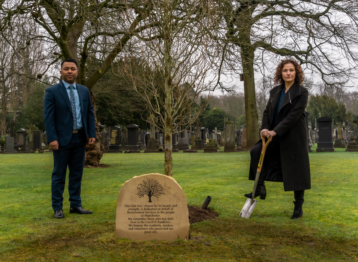 Tribute trees honour those at the heart of Manchester’s pandemic story