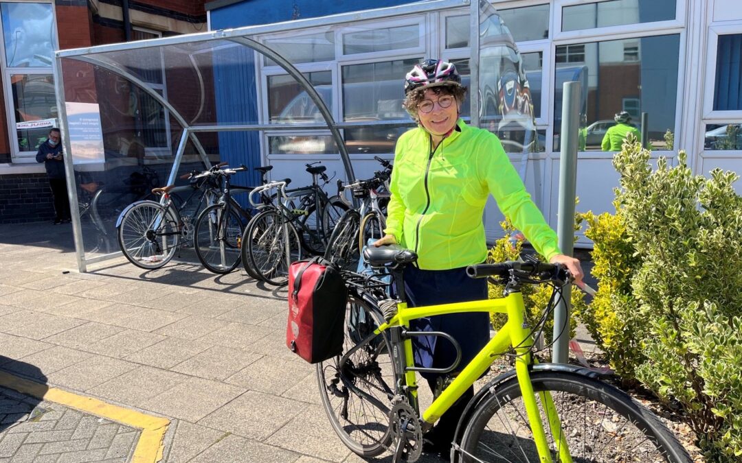 Improved cycle parking facilities unveiled at Stockport’s Stepping Hill Hospital